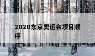 2020东京奥运会项目顺序 2020东京奥运会设立几个大项